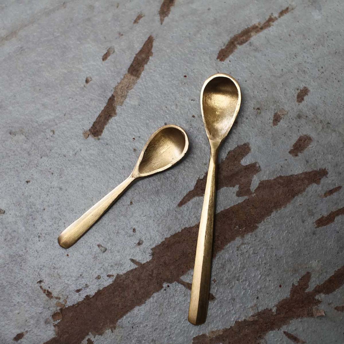 Jahi Gold Flat Spoon by Nkuku